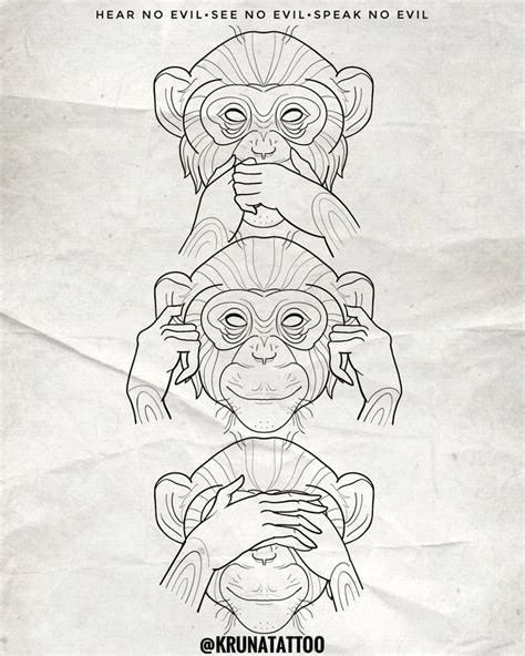 hear no evil monkey tattoo|AMAZING MONKEY TATTOO DESIGNS